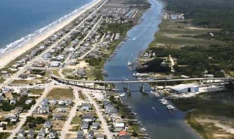 Holden Beach, North Carolina from the air